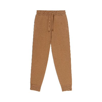 Pre-owned Burberry Monogram Motif Cashmere Blend Jogging Pants 'camel' In Brown