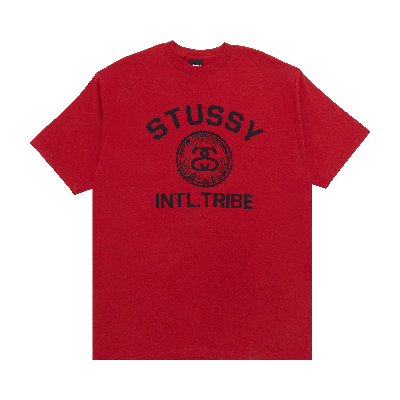 Pre-owned Stussy Kids'  Intl. Tribe Tee 'red'
