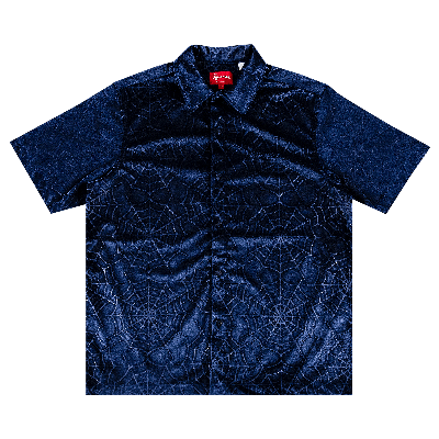 Pre-owned Supreme Spider Web Velvet Short-sleeve Shirt  