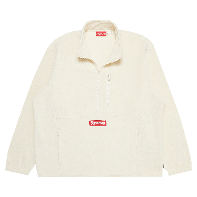 Pre-owned Supreme Polartec Half Zip Pullover 'natural' In Cream