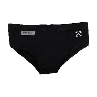 Pre-owned Off-white For Swim Swim Trunks 'black'