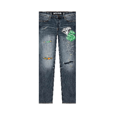 Pre-owned Billionaire Boys Club Universe Jean 'crater' In Blue