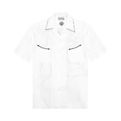 Pre-owned Wacko Maria Wolf's Head Short-sleeve Hawaiian Shirt 'white'