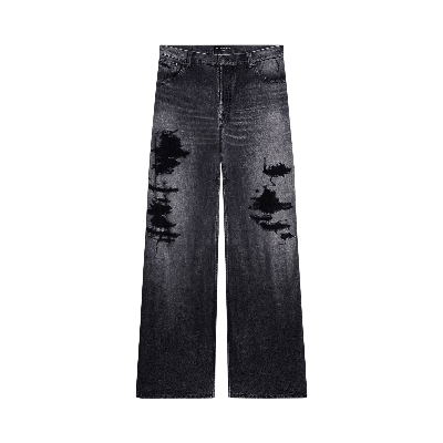 Pre-owned Balenciaga Trompe L'œil Large Baggy Trousers 'dirty Grey'