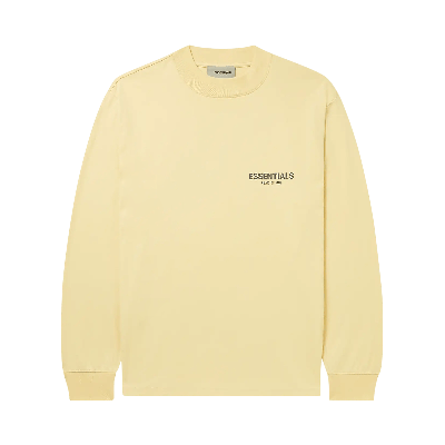 Pre-owned Essentials Fear Of God  X Mr. Porter Exclusive Long-sleeve T-shirt 'garden Glove' In Cream