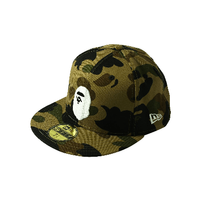 Pre-owned Bape New Era 59 Fifty 1st Camo Ape Head Cap 