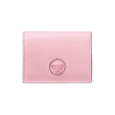 Pre-owned Versace La Medusa Bifold Wallet 'baby Pink/ Gold'