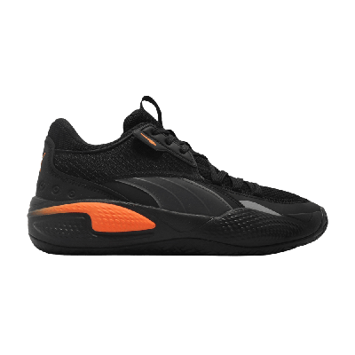 Pre-owned Puma Court Rider 'pop - Black Vibrant Orange'