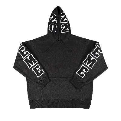 Pre-owned Supreme Team Chenille Hooded Sweatshirt 'black'