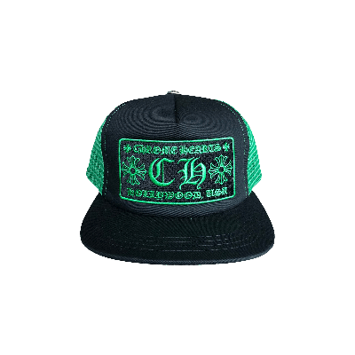 Pre-owned Chrome Hearts Hollywood Trucker Hat 'black/green'