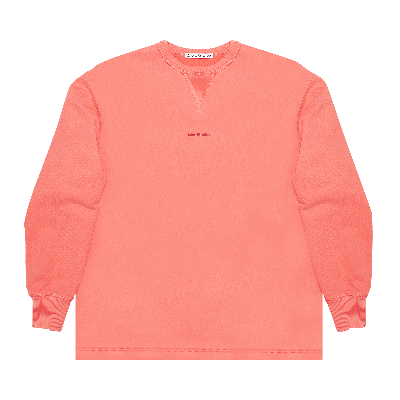 Shop Acne Studios Crewneck Sweatshirt 'salmon Pink'