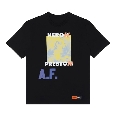 Pre-owned Heron Preston A.f. Authorized Tee 'black/lemon'