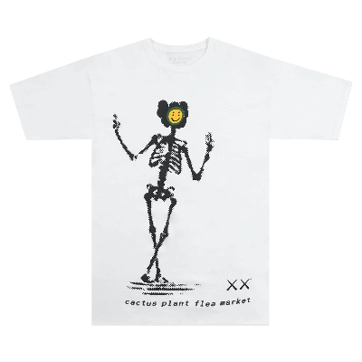 Pre-owned Cactus Plant Flea Market X Kaws Shirt 'white'