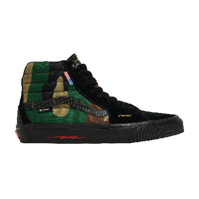 Pre-owned Vans Defcon X Sk8-hi Notchback Gtx 'black Woodland Camo' In Green
