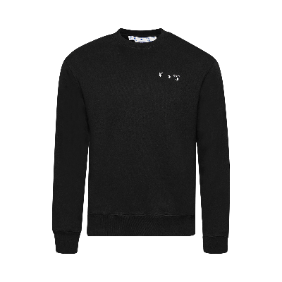 Pre-owned Off-white Caravag Paint Slim Crewneck 'black'