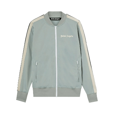 Pre-owned Palm Angels Bomber Track Jacket 'grey/off White'