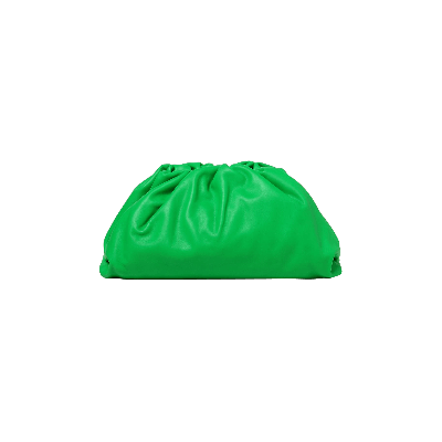 Pre-owned Bottega Veneta The Pouch Large Clutch 'parakeet/silver' In Green