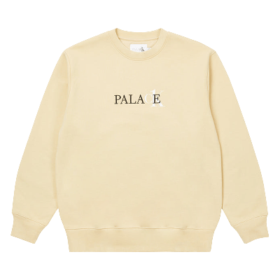 Pre-owned Palace X Calvin Klein Crew 'wheat' In Cream