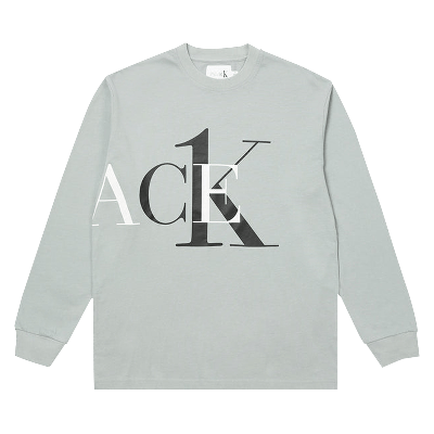 Pre-owned Palace X Calvin Klein Long-sleeve 'quarry' In Grey