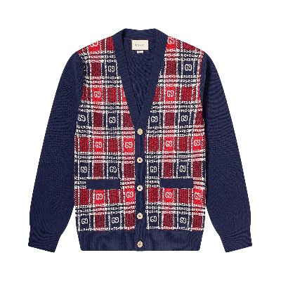 Pre-owned Gucci Logo V Cardigan 'multicolor' In Multi-color