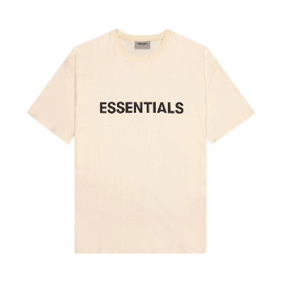 Pre-owned Essentials Fear Of God  Short-sleeve Tee 'buttercream' In Cream