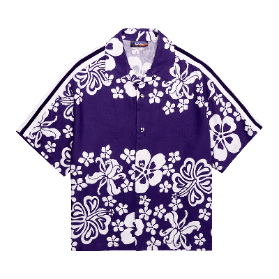 Shop Just Don Hawaiian Shirt 'purple/white'