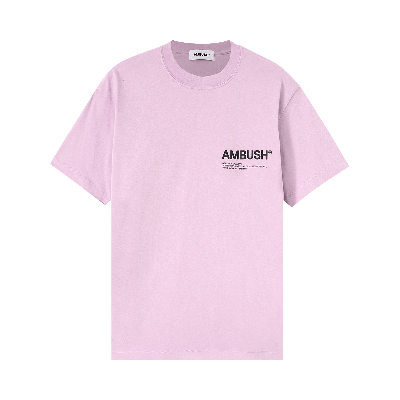 Pre-owned Ambush Jersey Workshop T-shirt 'lavendula/black' In Purple