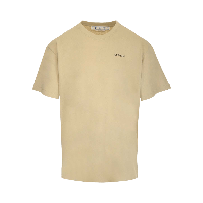 Pre-owned Off-white Caravaggio Arrow Over Tee 'dark Sand/black' In Tan