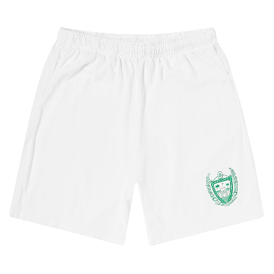 Pre-owned Sporty And Rich Sporty & Rich Beverly Hills Gym Short 'white/green'