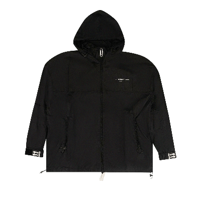 Pre-owned Off-white Logo Print Windbreaker Jacket 'black'