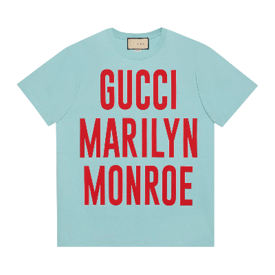 Pre-owned Gucci Marilyn Monroe T-shirt 'turquoise' In Blue - Main Image