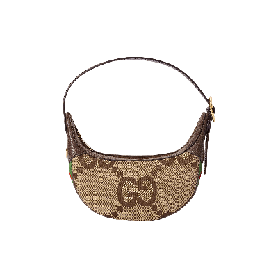 Pre-owned Gucci Ophidia Jumbo Gg Mini Bag 'camel/ebony' In Tan