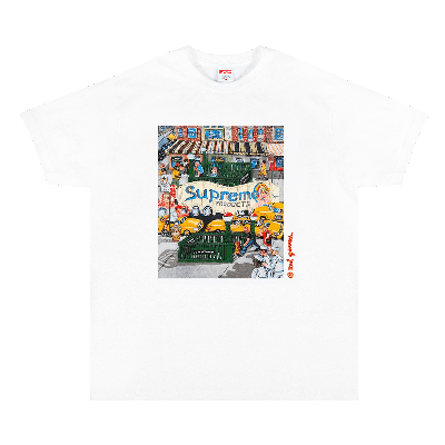 美品　Supreme Manhattan Tee White M Pre-owned Supreme Manhattan Tee 'white' | ModeSens