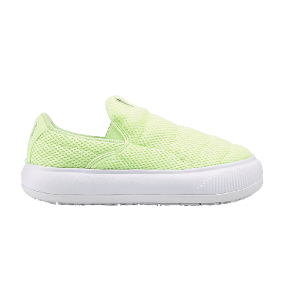 Pre-owned Puma Wmns Suede Mayu Slip-on Mono 'fizzy Light' In Green