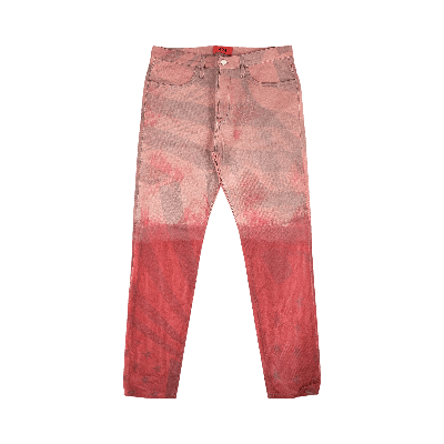 Pre-owned 424 Dip American Flag Straight Fit Jeans 'red'