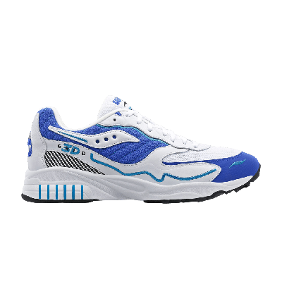 Pre-owned Saucony 3d Grid Hurricane 'white Royal'