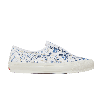 Pre-owned Vans Kith X Og Authentic Lx 'azulejo Tile' In White