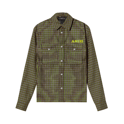 Pre-owned Amiri Logo Overshirt 'sage' In Green