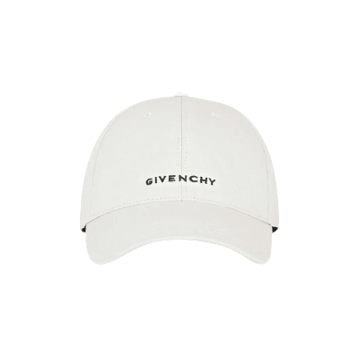 Shop Givenchy Curved Cap With Embroidered Logo 'white'
