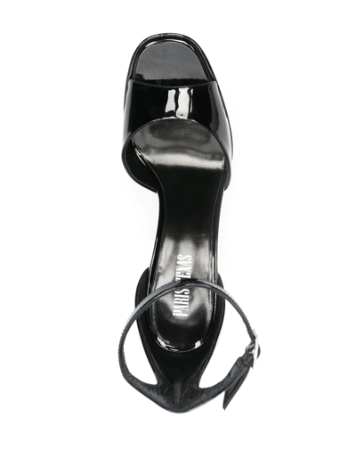 Shop Paris Texas Patent Leather Sandals In Black