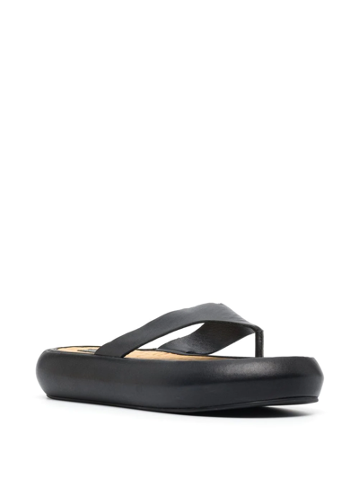 Shop St Agni Tatami Flatform Thong-strap Sandals In Black