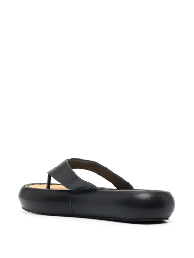 Shop St Agni Tatami Flatform Thong-strap Sandals In Black