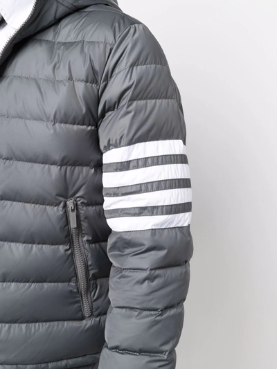 Thom Browne 4-bar Stripes Downfill Ski Jacket In Grey