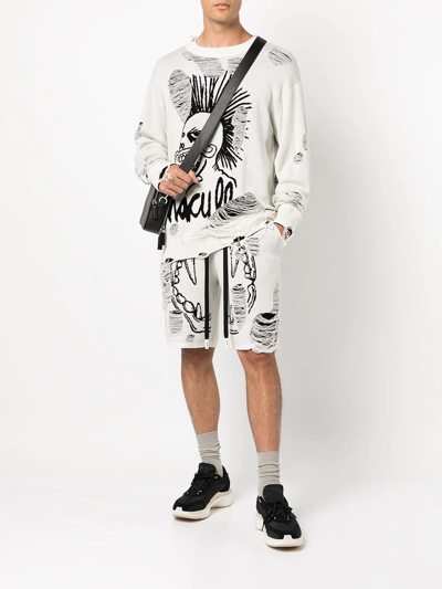 Haculla Logo-knit Distressed Jumper In Black