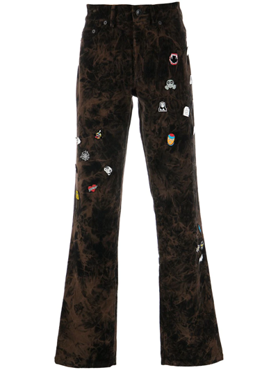 Shop Haculla Pin-detailed Loose-fit Trousers In Multicolour