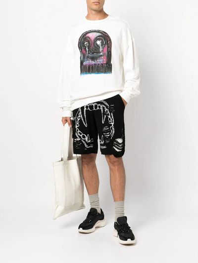 Shop Haculla Graphic-print Cotton Sweatshirt In White