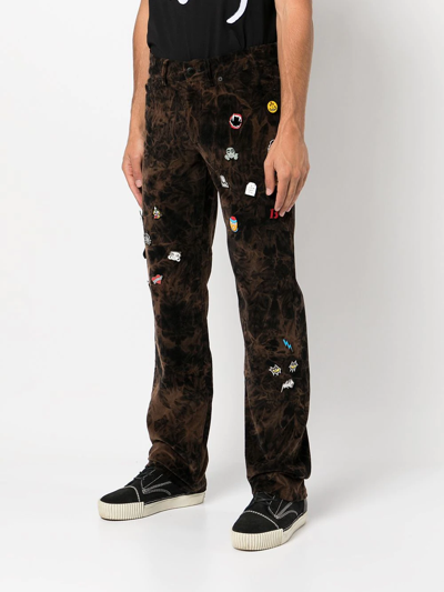 Shop Haculla Pin-detailed Loose-fit Trousers In Multicolour