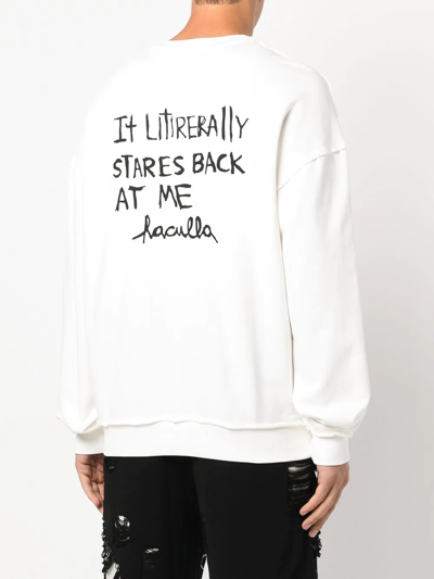 Haculla Graphic-print Cotton Sweatshirt In White