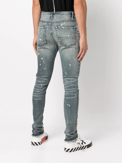 Haculla Fang Lips-print Skinny Jeans In Blue