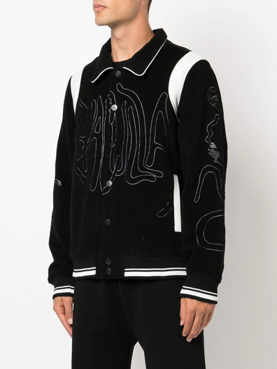 Shop Haculla Embroidered-logo Shirt Jacket In Black